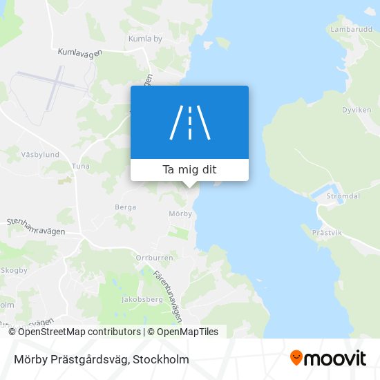 Mörby Prästgårdsväg karta