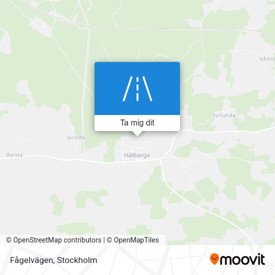 Fågelvägen karta