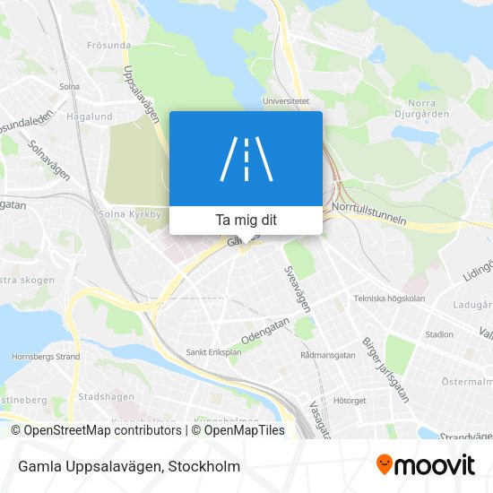 Gamla Uppsalavägen karta