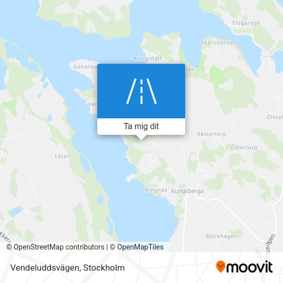 Vendeluddsvägen karta