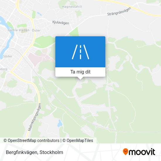 Bergfinkvägen karta