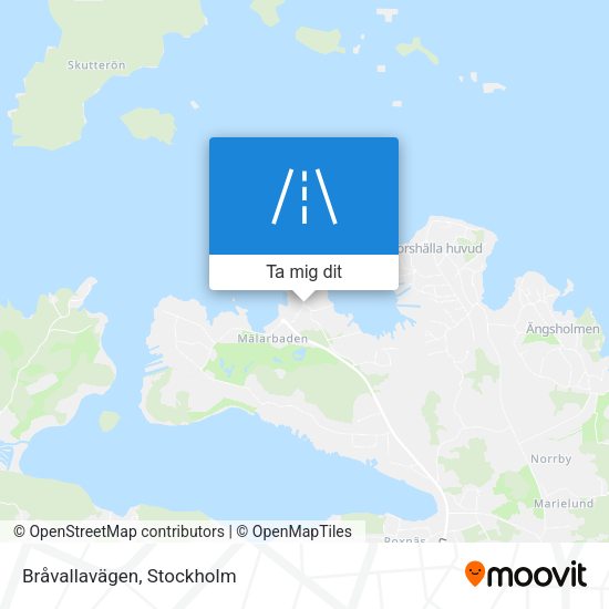 Bråvallavägen karta