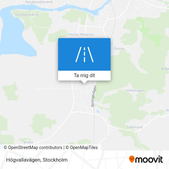 Högvallavägen karta