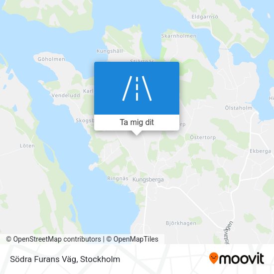 Södra Furans Väg karta