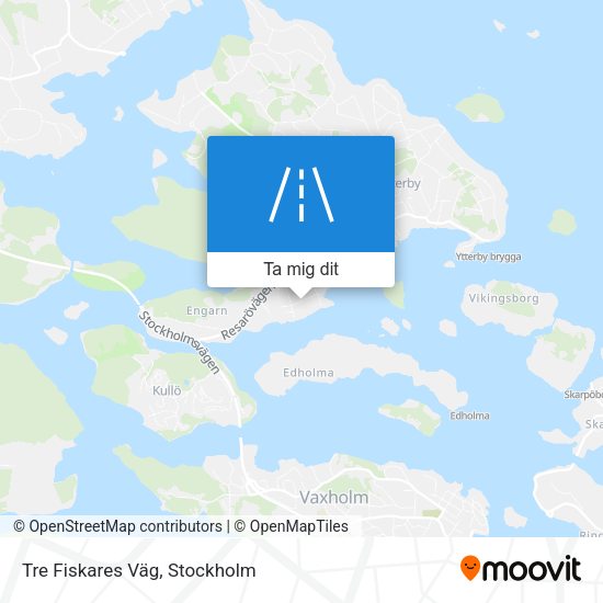 Tre Fiskares Väg karta