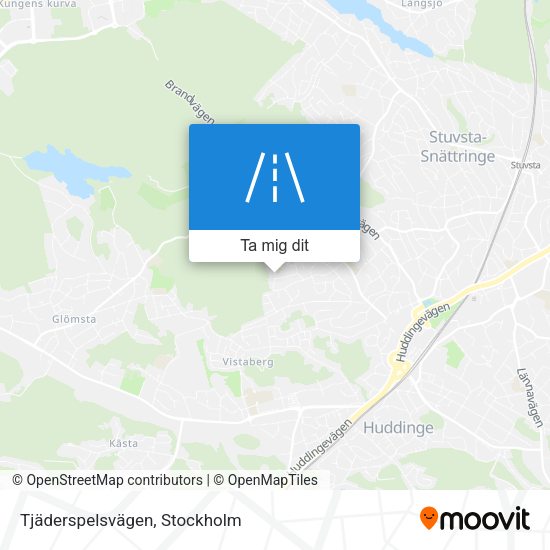 Tjäderspelsvägen karta