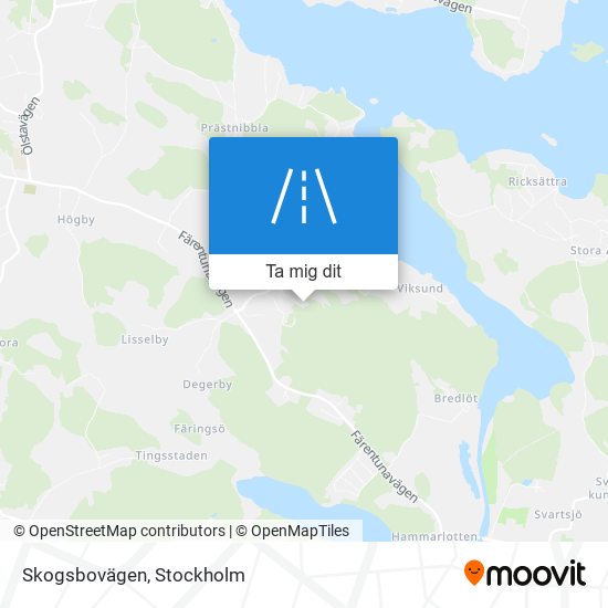 Skogsbovägen karta