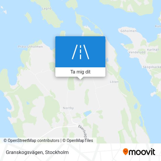 Granskogsvägen karta