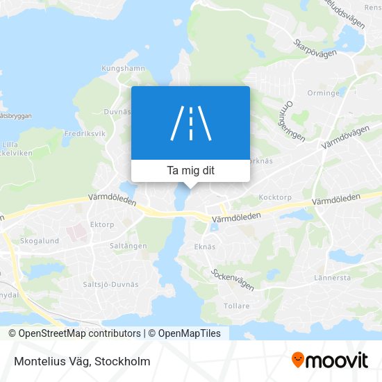 Montelius Väg karta