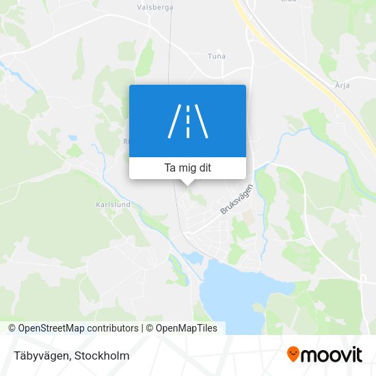 Täbyvägen karta