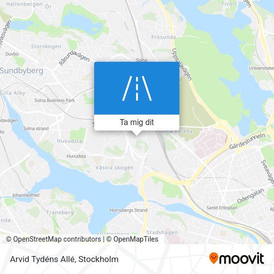 Arvid Tydéns Allé karta
