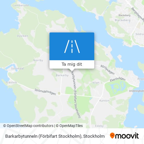 Barkarbytunneln (Förbifart Stockholm) karta
