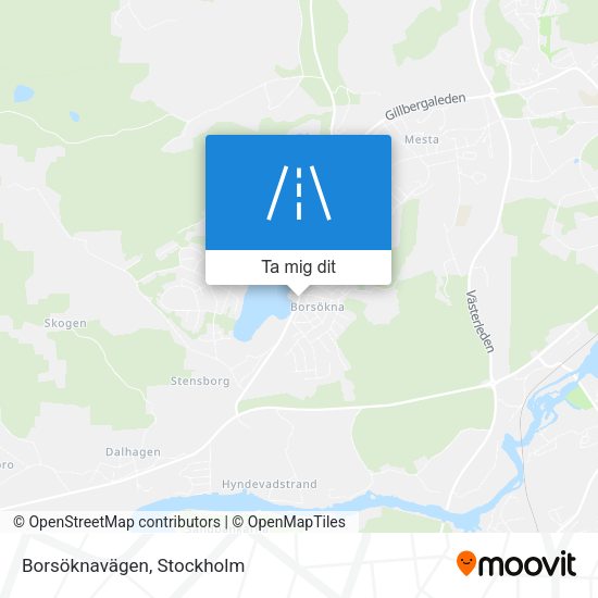 Borsöknavägen karta