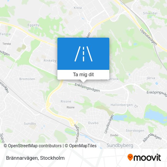 Brännarvägen karta