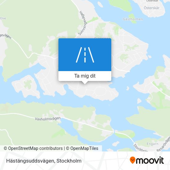 Hästängsuddsvägen karta