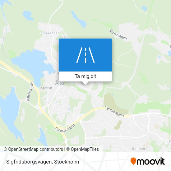 Sigfridsborgsvägen karta