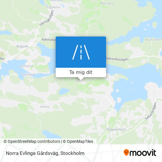 Norra Evlinge Gårdsväg karta