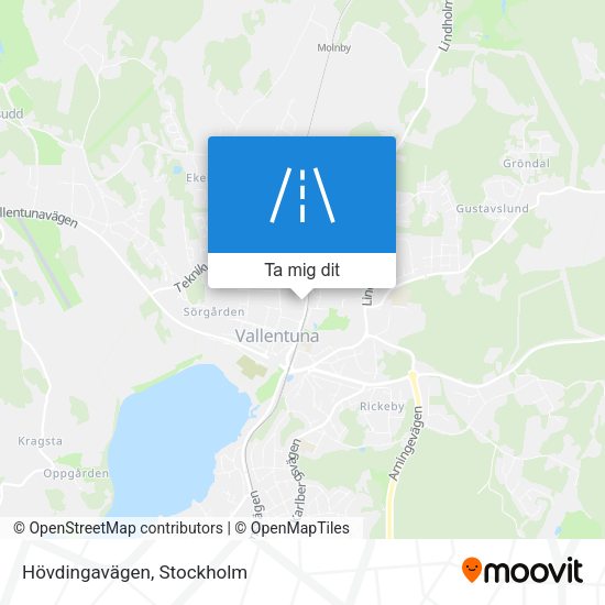Hövdingavägen karta