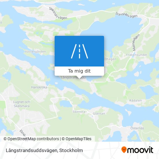 Långstrandsuddsvägen karta