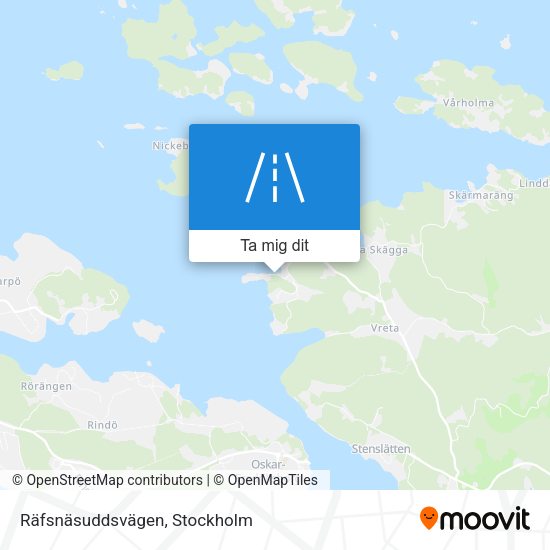 Räfsnäsuddsvägen karta