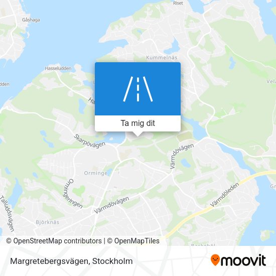 Margretebergsvägen karta