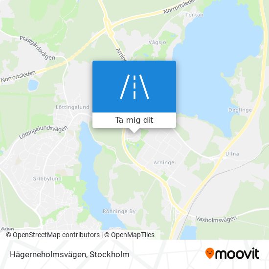 Hägerneholmsvägen karta