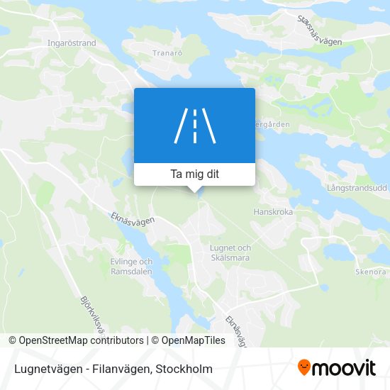 Lugnetvägen - Filanvägen karta