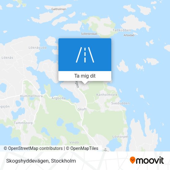 Skogshyddevägen karta