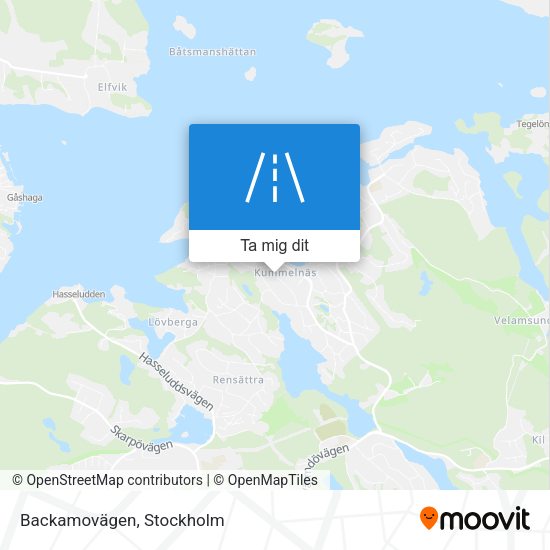 Backamovägen karta