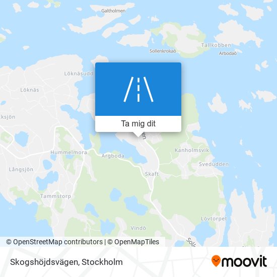 Skogshöjdsvägen karta