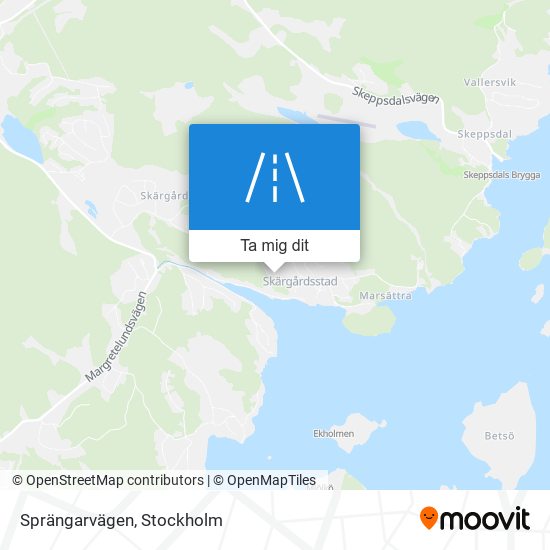 Sprängarvägen karta