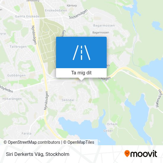 Siri Derkerts Väg karta