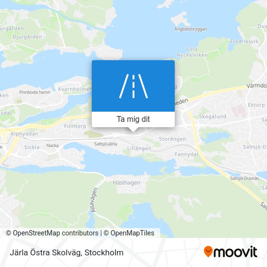 Järla Östra Skolväg karta