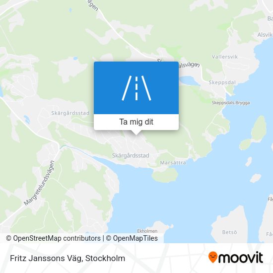 Fritz Janssons Väg karta