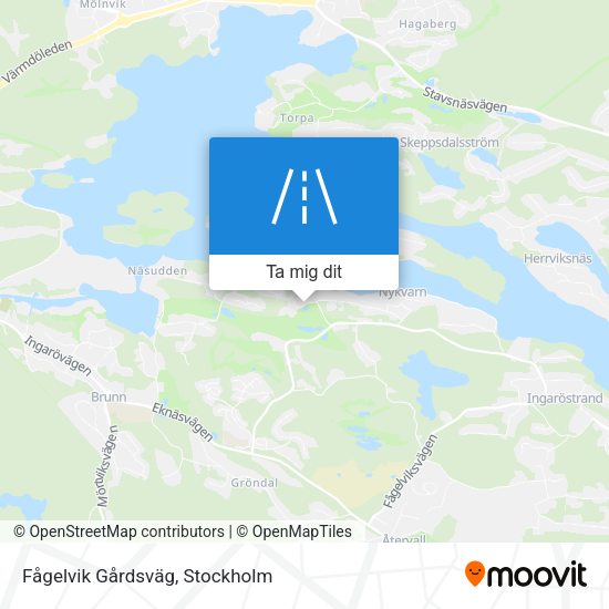Fågelvik Gårdsväg karta