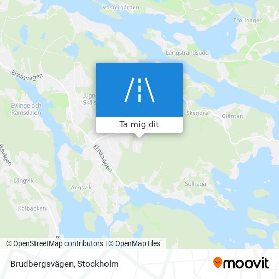 Brudbergsvägen karta