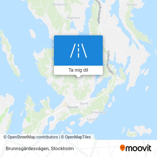 Brunnsgärdesvägen karta