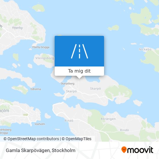 Gamla Skarpövägen karta