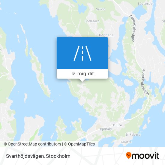 Svarthöjdsvägen karta