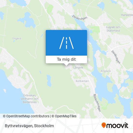 Byttvretsvägen karta