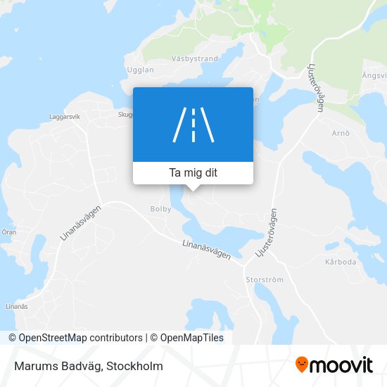 Marums Badväg karta