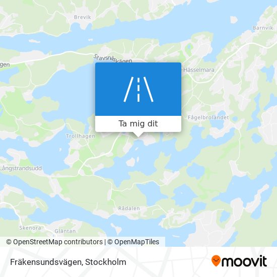 Fräkensundsvägen karta
