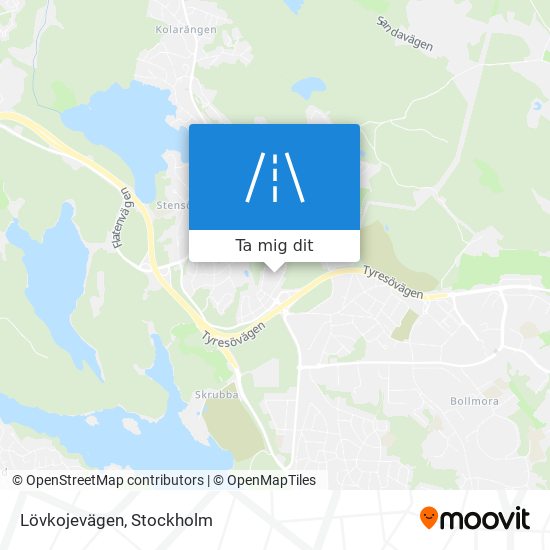 Lövkojevägen karta