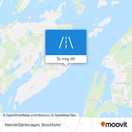 Nämdöfjärdsvägen karta