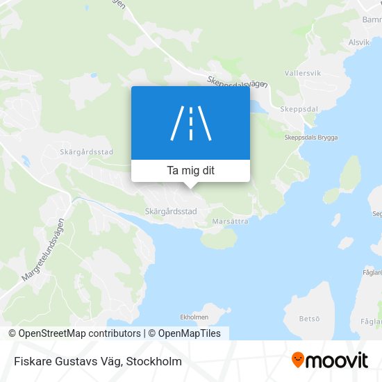 Fiskare Gustavs Väg karta