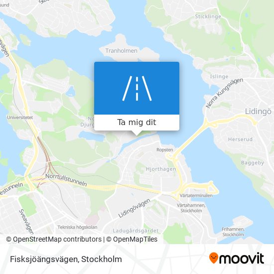 Fisksjöängsvägen karta