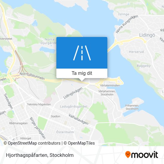 Hjorthagspåfarten karta