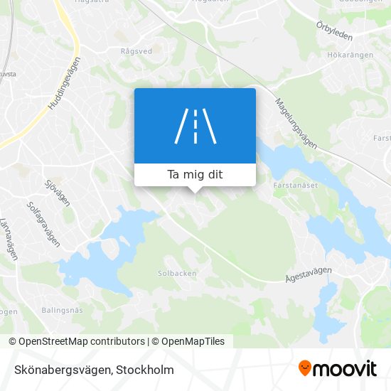 Skönabergsvägen karta