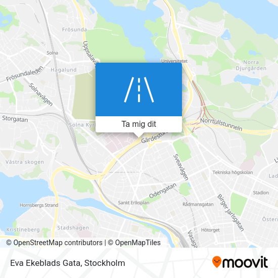 Eva Ekeblads Gata karta