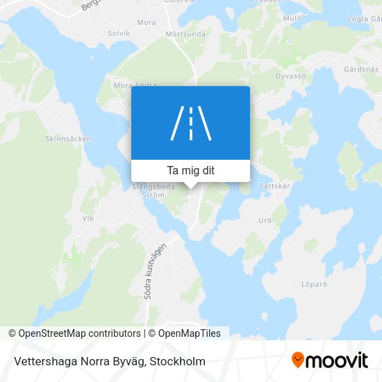 Vettershaga Norra Byväg karta